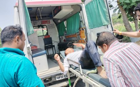 ट्रैक्टर बाइक की भिड़ंत में बाइक सवार घायल--