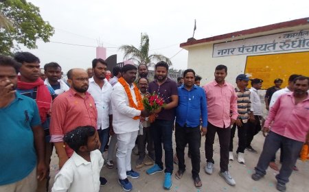 नगर पंचायत अध्यक्ष ने संभाला कार्यभार--