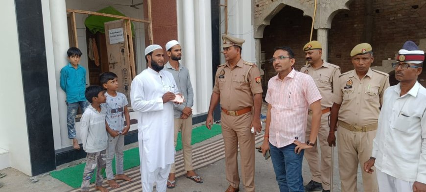 बकरीद की तैयारियों का तहसीलदार व प्रभारी निरीक्षक ने लिया जायजा---