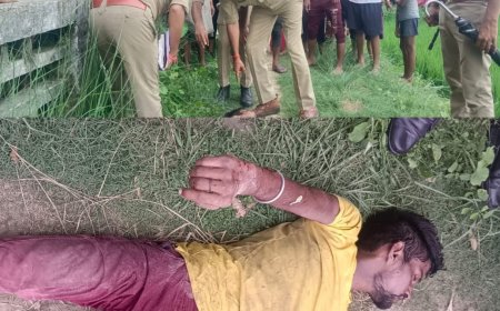 हत्या कर युवक के शव को धान के खेत मे फेका---