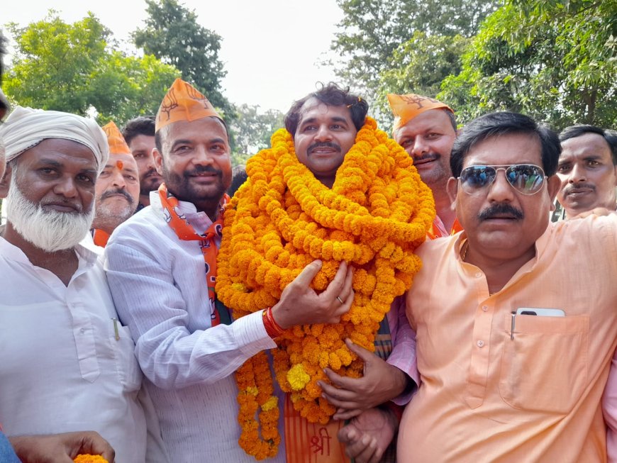 नवागत भाजपा जिलाध्यक्ष का भाजपाईयों ने किया जोरदार स्वागत--