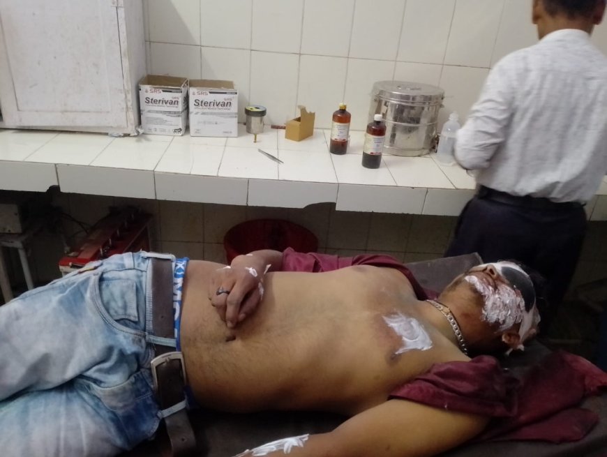 अज्ञात वाहन की चपेट में आकर युवक घायल