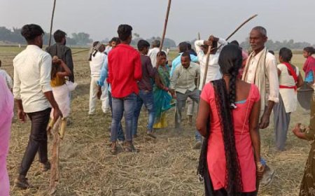 चक मार्ग पटाई को लेकर प्रधान व ग्रामीणों के बीच विवाद,पुलिस से शिकायत