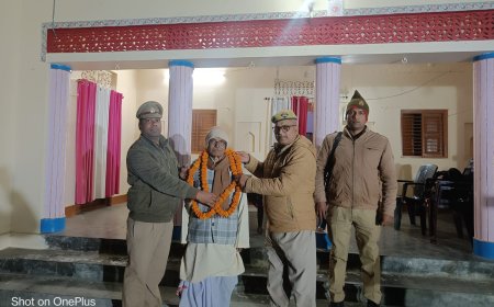 कैमरा लगवाने पर थानेदार ने फूलमाला पहनाकर किया सम्मानित