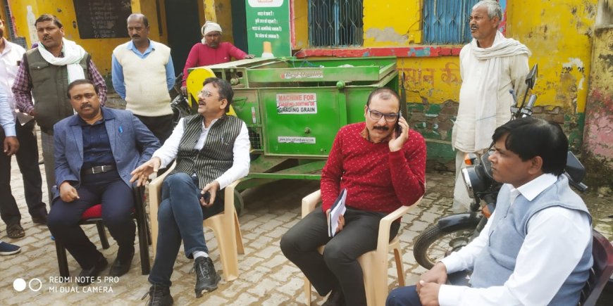 डिप्टी आरएमओ ने धान क्रय केंद्र सजनाखोर का किया निरीक्षण