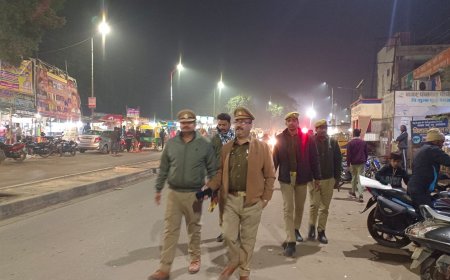 पैदल भ्रमण कर जनता की दिलाया सुरक्षा का भरोसा