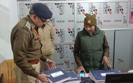 एएसपी ने रूधौली थाना व कस्बे का किया निरीक्षण, दिया निर्देश