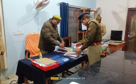 एएसपी ने किया दुबौलिया थाने का औचक निरीक्षण