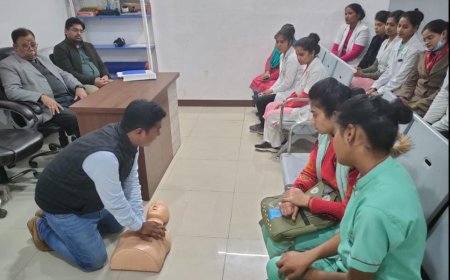 हॉस्पिटल कार्यशाला में सीपीआर देकर जान बचाने का दिया प्रशिक्षण