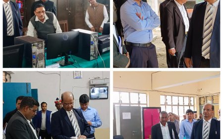 कलेक्ट्रेट के संयुक्त कार्यालय का राजस्व परिषद अध्यक्ष ने किया निरीक्षण