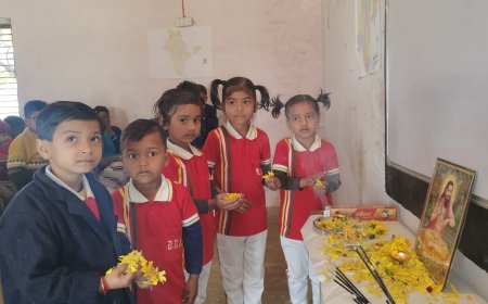 विद्यालय में मनाई गई संत रविदास की जयंती