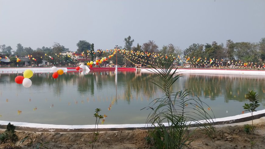 डीएम व जिपं अध्यक्ष ने किया अमृत सरोवर व किचन शेड का लोकार्पण