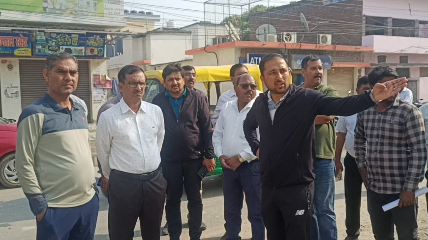 कल्याण मंडपम के निर्माण कार्य किया निरीक्षण