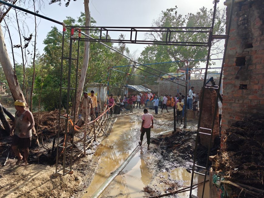 विवाह के पहले जल गया रिहायशी छप्पर,बढ़ी मुसीबत