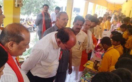 विज्ञान प्रदर्शनी का बीडीओ ने किया अवलोकन, मॉडल को सराहा