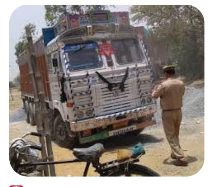 ट्रक पर चढ़ रहे खलासी का पैर फिसला,मौत