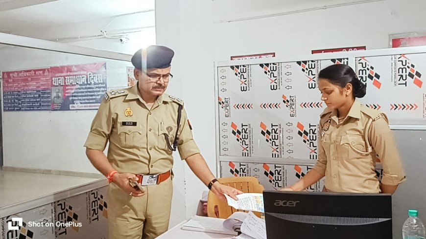 एएसपी ने किया रुधौली थाने का निरीक्षण