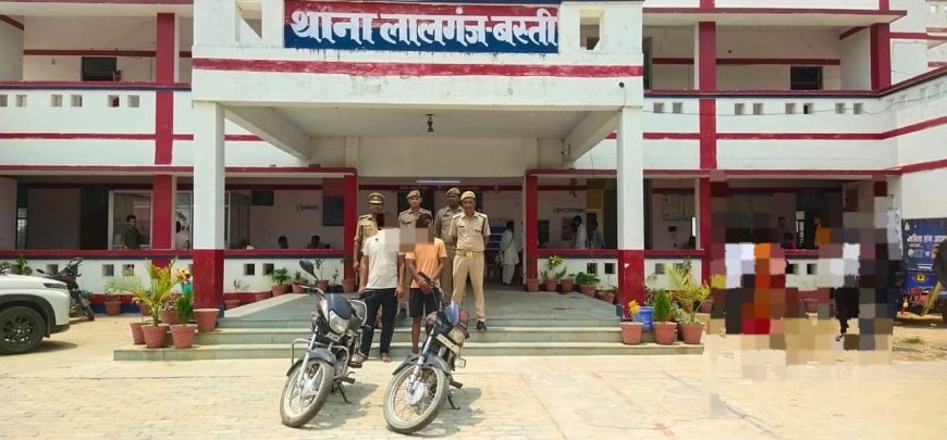 चोरी की दो बाइकों के साथ पुलिस के हत्थे चढ़े अभियुक्त