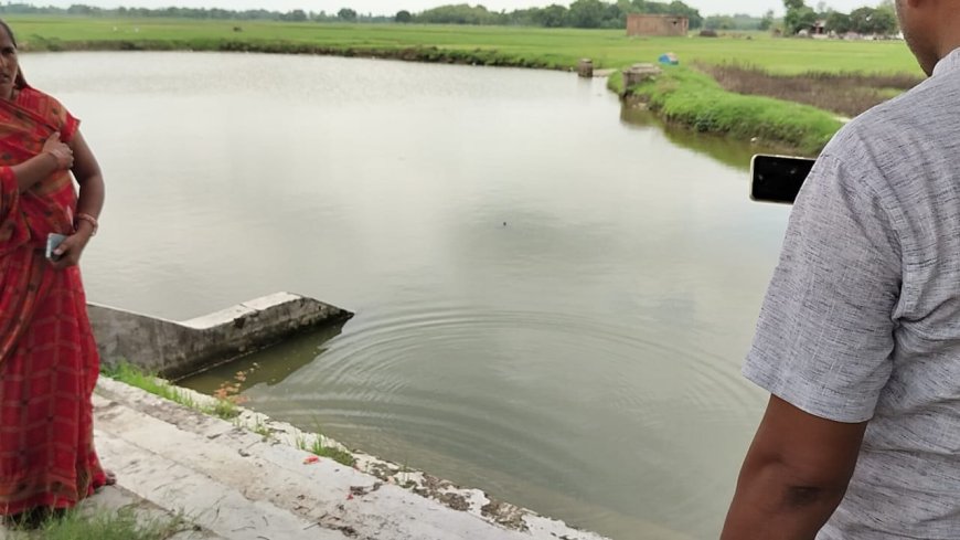 संदिग्ध परिस्थितियों में पोखरे में मिला शव, हड़कंप