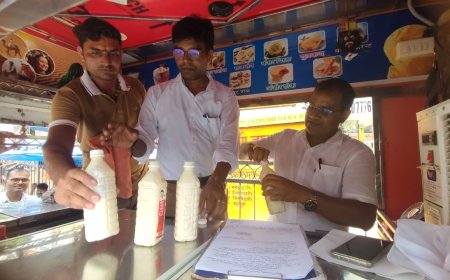 जगह जगह फूड विभाग की छापेमारी,आइसक्रीम का नमूना जांच के लिए भेजा
