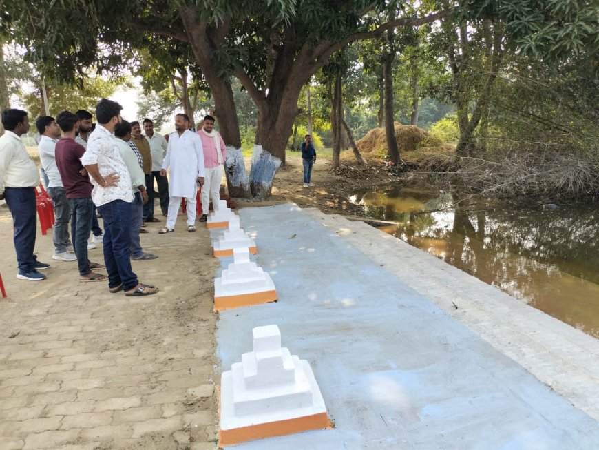 छठपर्व की तैयारियों का बीजेपी नेता ने लिया जायजा