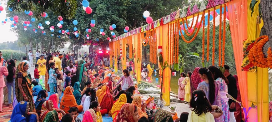 छठपर्व पर गांधीनगर में उमड़ा आस्था का जनसैलाब