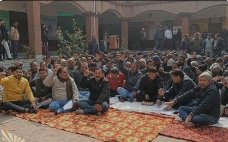 राजस्व कर्मचारियों ने एंटी करप्शन के खिलाफ दिया धरना, डीएम को सौपा ज्ञापन