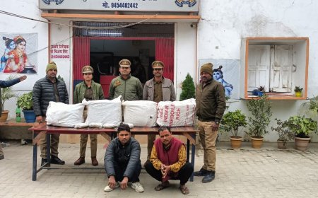 गांजे की अवैध खेप के साथ पिता पुत्र गिरफ्तार