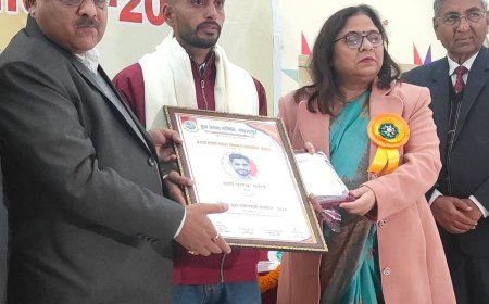 माही यादव "मनीष" को मिला "विशिष्ट युवा समाजसेवी सम्मान