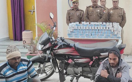 258 टेट्रा पैक शराब व बिना नम्बर की बाइक के साथ दो गिरफ्तार