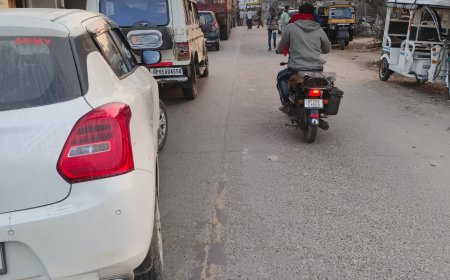 कुदरहा बाजार में लगा भीषण जाम
