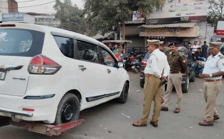 यातायात नियमों का उल्लंघन करने वाले 1044 वाहनों का चालान