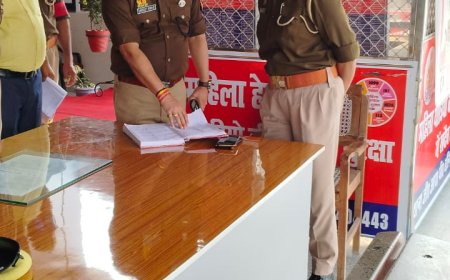 त्यौहारों के दृष्टिगत एसपी ने किया बलिया थाने का वार्षिक निरीक्षण