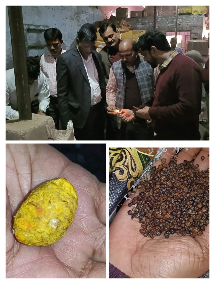 खाद्य विभाग की छापेमारी में मिलावट के खेल का भंडाफोड़, हल्दी में मिला रंग