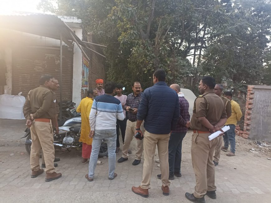 बाउंड्रीवाल निर्माण में आपत्ति की जांच करने कुटी पहुंचे अफसर