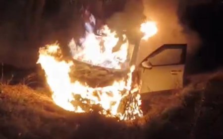 बारात से लौट रहे युवक की कार में लगी आग, साथियों संग भागकर बचाई जान