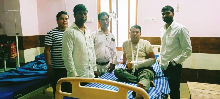 ड्यूटी से लौट रहा सफाईकर्मी सड़क हादसे में घायल,गम्भीर