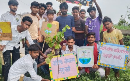 हैल्पिंग हैंड टीम ने किया वृक्षारोपण,निकाली जागरूकता रैली