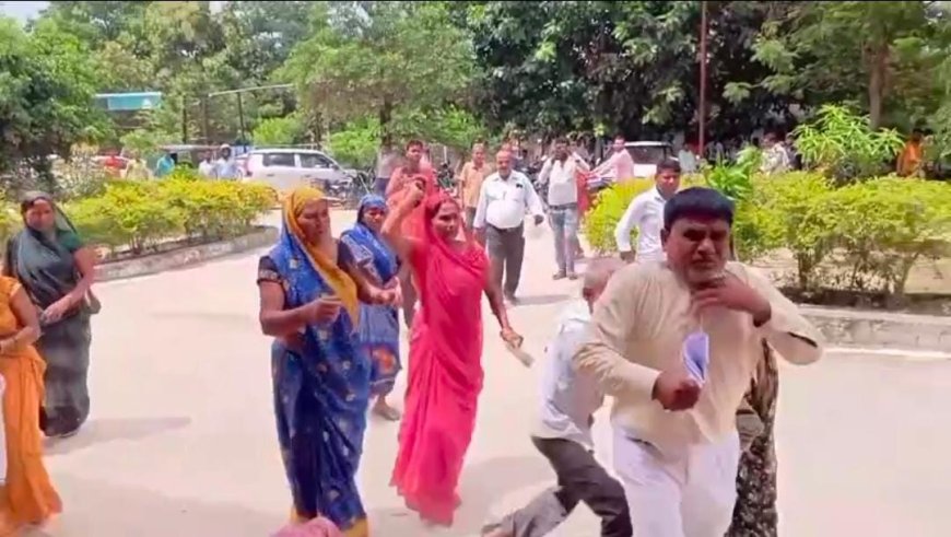 तहसील समाधान दिवस में महिलाओं के हाथ पिट गए प्रधान प्रतिनिधि