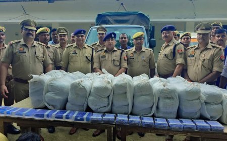 डेढ़ कुंटल गांजा बरामद के साथ पांच तस्कर गिरफ्तार