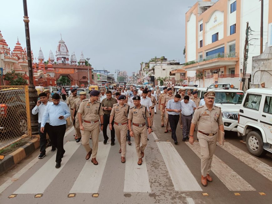 डीआईजी व मंडलायुक्त समेत तमाम अधिकारियों ने जुलूस रुट का किया निरीक्षण