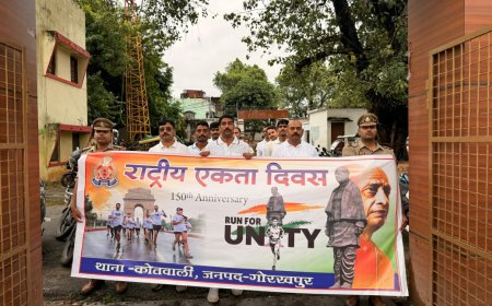 राष्ट्रीय एकता दिवस पर कोतवाली पुलिस ने लगाई दौड़