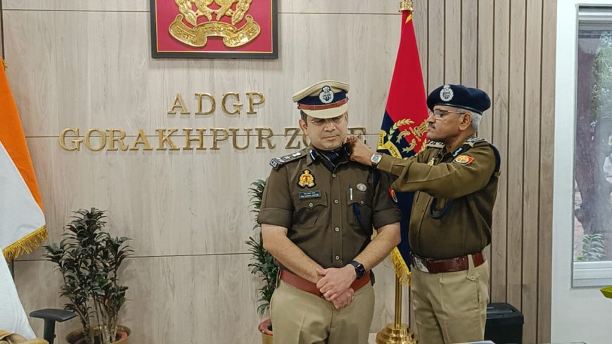 एडीजी जोन ने पिपिंग सेरेमनी में एसएसपी को डीआईजी रैंक पर किया पदोन्नति